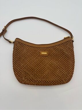 Eric Javits Tan Woven Shoulder Bag